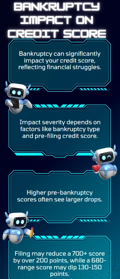 An Infographic of Bankruptcy Impact on Credit Score